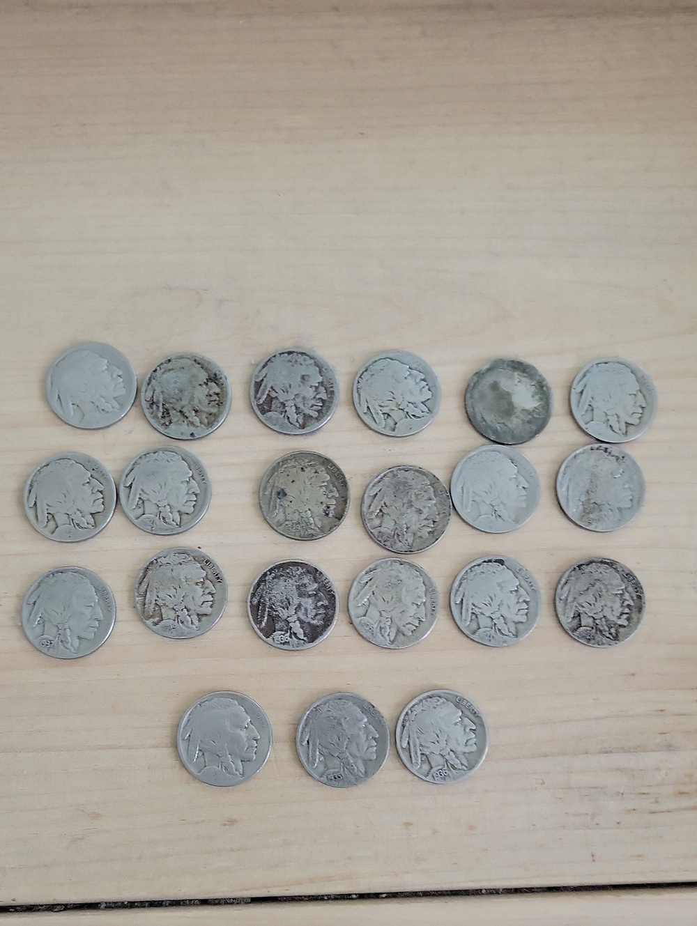 Vintage Buffalo Nickels- Lot of 21